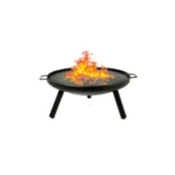 23 In. Black Steel Wood Durable Wood Burning Outdoor Fire Pit With Grill Rack -Fire Place Store black staykiwi wood burning fire pits sksldof02b c3 1000