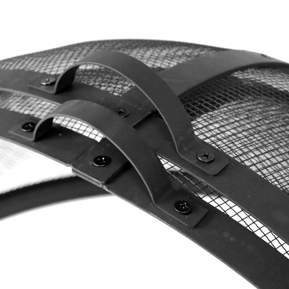 22 In. Easy Access Black Steel Fire Pit Spark Screen 5 22 In. Easy Access Black Steel Fire Pit Spark Screen - Image 5