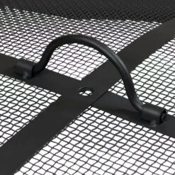 30 In. Round Black Steel Fire Pit Spark Screen -Fire Place Store black sunnydaze fire pit covers and accessories kf hds30 1f 1000