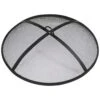 40 In. Black Round Steel Fire Pit Spark Screen
