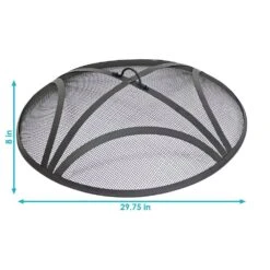 30-Inch Steel Mesh Fire Pit Screen -Fire Place Store black sunnydaze fire pit covers and accessories nb 890 44 1000