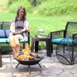 23 In. Classic Elegance Replacement Fire Pit Bowl With Spark Screen -Fire Place Store black sunnydaze outdoor fireplaces nb 176 883 fa 1000