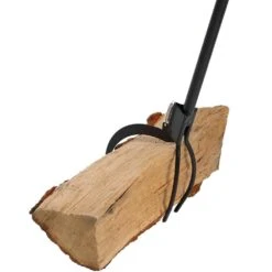 36 In. Spring-Loaded Firewood Log Grabber Claw -Fire Place Store black sunnydaze outdoor fireplaces sm lg101 4f 1000