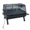 Steel Grilling Fire Pit With Cooking Grate And Spark Screen