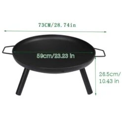 28.74 In. Round Portable Wood Burning Fire Pit Grill With Mesh For Backyard, Party In Black 10 28.74 In. Round Portable Wood Burning Fire Pit Grill With Mesh For Backyard, Party In Black -Fire Place Store black toolcat wood burning fire pits ngg 83 gfp 1d 1000