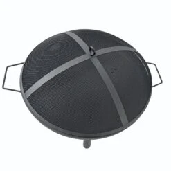28.74 In. Round Portable Wood Burning Fire Pit Grill With Mesh For Backyard, Party In Black 8 28.74 In. Round Portable Wood Burning Fire Pit Grill With Mesh For Backyard, Party In Black -Fire Place Store black toolcat wood burning fire pits ngg 83 gfp 40 1000