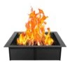 Fire Pit Ring Square 36 In. X 36 In. Outer Steel Liner DIY Campfire Ring Firepit For Outdoor Camping, Bonfires
