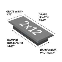 Victorian 12 In. X 2 In. Floor Register In Cast Iron Black -Fire Place Store blacks decor grates registers grilles ac212 blk c3 1000