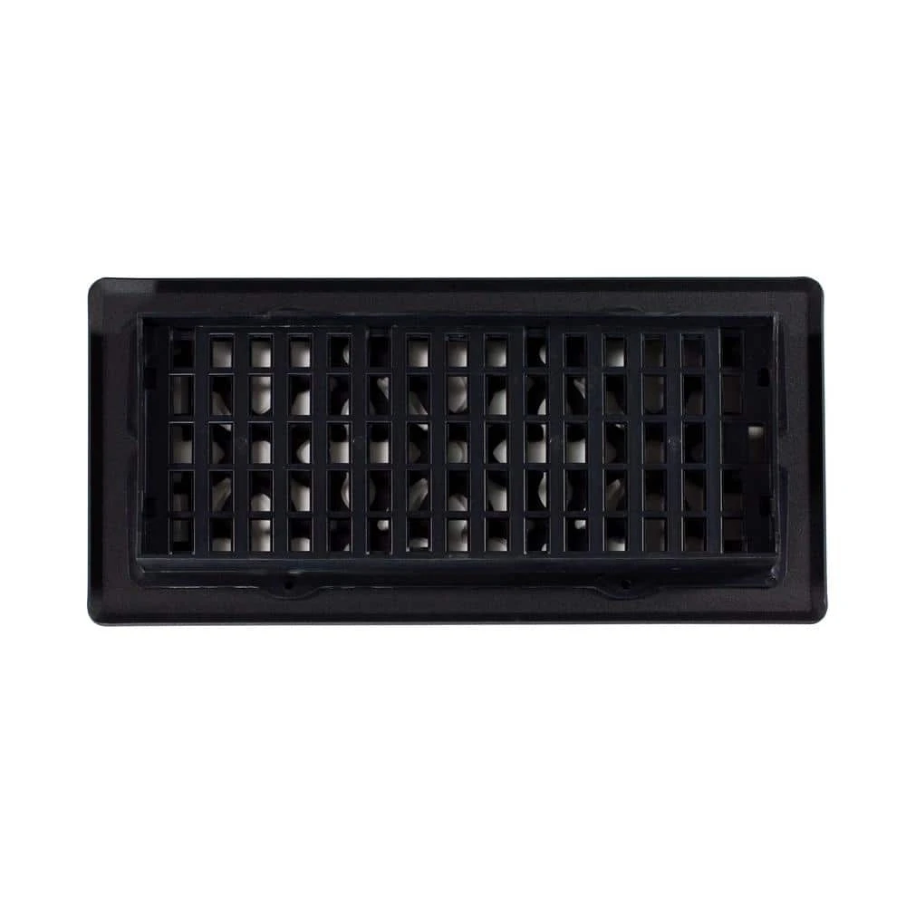 4 In. X 10 In. Gothic Design Black Steel Floor Register 4 4 In. X 10 In. Gothic Design Black Steel Floor Register - Image 4