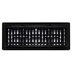 4 In. X 12 In. Oriental Steel Plated Floor Register, Textured Black 10 4 In. X 12 In. Oriental Steel Plated Floor Register, Textured Black -Fire Place Store blacks decor grates registers grilles ajh412 blk 66 1000