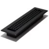 2 In. X 12 In. Lattice Floor Register, Textured Black