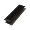 2 In. X 12 In. Plastic Floor Register, Black