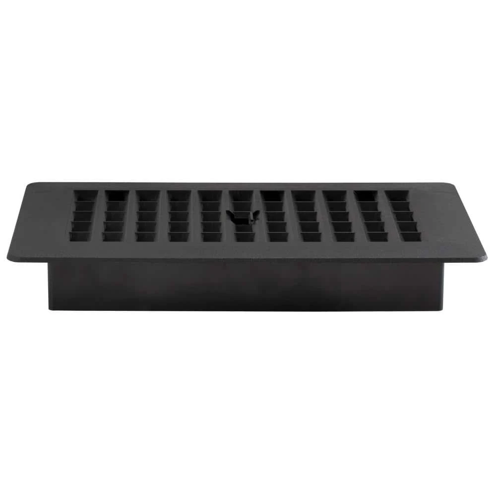 4 In. X 8 In. Plastic Floor Register, Black Steel Floor Register 2 4 In. X 8 In. Plastic Floor Register, Black Steel Floor Register - Image 2