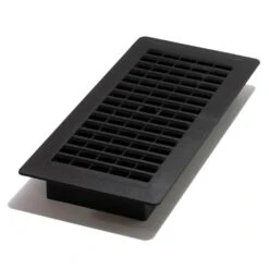 4 In. X 10 In. Plastic Floor Register, Black