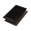 4 In. X 12 In. Plastic Floor Register, Black