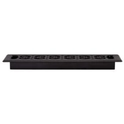 2 In. X 14 In. Scroll Design Painted Floor Registe, Textured Black -Fire Place Store blacks decor grates registers grilles st214 1d 1000