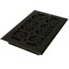 14 In. X 6 In. Textured Black Painted Steel Scroll Wall And Ceiling Register