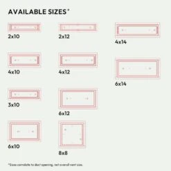 Framed OG Floor Vent Luxe 2 In. W. X 12 In. - Black -Fire Place Store blacks fittes registers grilles av2x12blk d4 1000