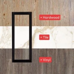 Flush Floor Vent [Luxe] 4 X 12 - Black -Fire Place Store blacks fittes registers grilles flush4x12blk fa 1000