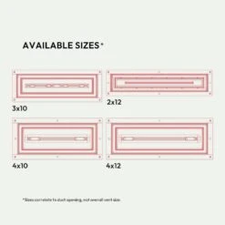 Flush Floor Vent (Lite) 4 In. X 12 In. Black 9 Flush Floor Vent (Lite) 4 In. X 12 In. Black -Fire Place Store blacks fittes registers grilles fmlit4x12blk 66 1000