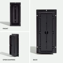 Flush Floor Vent (Lite) 4 In. X 12 In. Black 10 Flush Floor Vent (Lite) 4 In. X 12 In. Black -Fire Place Store blacks fittes registers grilles fmlit4x12blk c3 1000