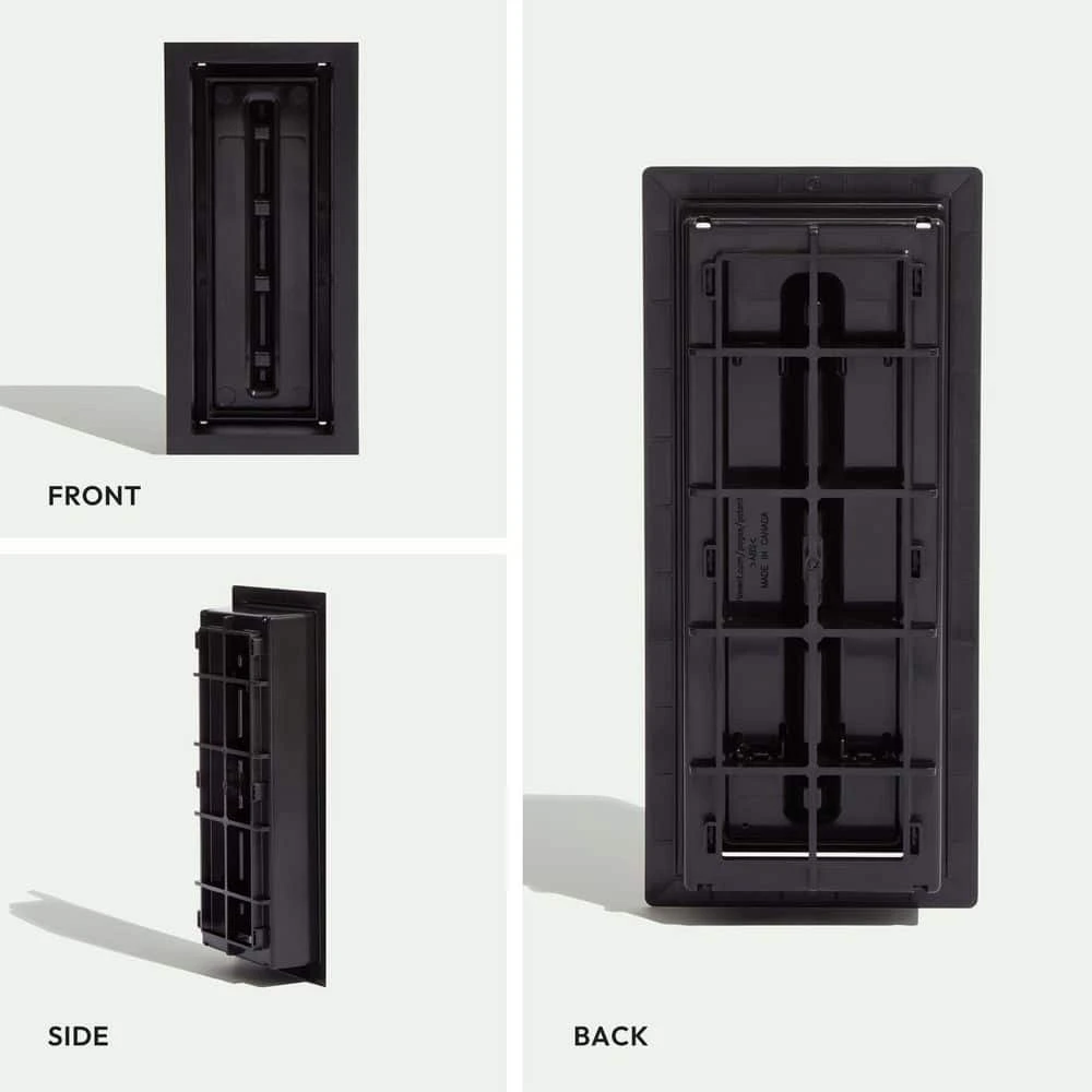 Framed Floor Vent (Lite) 2 In. X 12 In. Black 3 Framed Floor Vent (Lite) 2 In. X 12 In. Black - Image 3