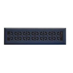 Classic Scroll 2 In. X 12 In. Steel Floor Register In Matte Black