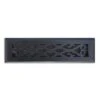 Elegant Scroll 2 In. X 12 In. Steel Floor Register In Matte Black