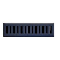 Contemporary 2 In. X 12 In. Steel Floor Register, Matte Black