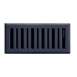 Contemporary 4 In. X 10 In. Steel Floor Register, Matte Black