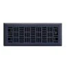 Art Nouveau 4 In. X 12 In. Steel Floor Register, Matte Black