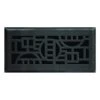 4 In X 10 In Cosmopolitan Floor Register In Matte Black