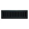 2 In. X 10 In. New York Modern Floor Register In Matte Black