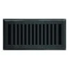 4 In. X 10 In. New York Modern Floor Register In Matte Black