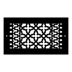 Scroll Series 6 In. X 12 In. Aluminum Grille, Black With Mounting Holes