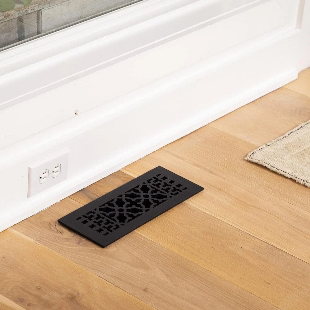 Scroll Series 6 In. X 12 In. Cast Iron Grille Black Without Mounting Holes 6 Scroll Series 6 In. X 12 In. Cast Iron Grille Black Without Mounting Holes - Image 6