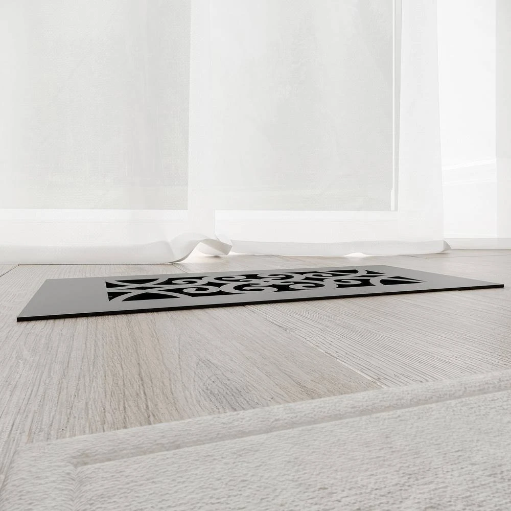 Low Profile 10 In. X 4 In. Steel Floor Register In Black Curvilinear Pattern (1-Pack) 3 Low Profile 10 In. X 4 In. Steel Floor Register In Black Curvilinear Pattern (1-Pack) - Image 3