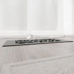 Low Profile 10 In. X 4 In. Steel Floor Register In Black Curvilinear Pattern (3-Pack) -Fire Place Store blacks reggio registers registers grilles kit3 cl612sbnh 44 1000