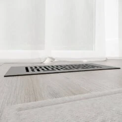 Low Profile 10 In. X 4 In. Steel Floor Register In Black Woven Pattern (3-Pack) -Fire Place Store blacks reggio registers registers grilles kit3 wv612sbnh 76 1000