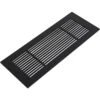 Royal Series 12 In. X 4 In. Black Steel Vent Cover Grille For Home Floors Without Mounting Holes