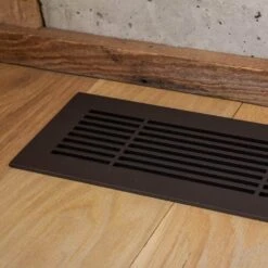 Royal Series 12 In. X 6 In. Black Steel Vent Cover Grille For Home Floors Without Mounting Holes -Fire Place Store blacks reggio registers registers grilles ryl16 814 sbnh c3 1000