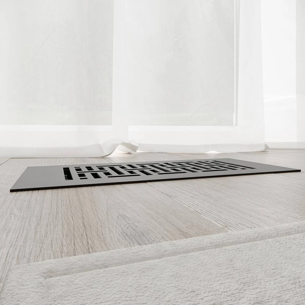 Low Profile 10 In. X 4 In. Steel Floor Register In Black Woven Pattern (1-Pack) 5 Low Profile 10 In. X 4 In. Steel Floor Register In Black Woven Pattern (1-Pack) - Image 5