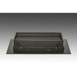 Victorian 10 In. X 4 In. Black Powder Coat Steel Floor Vent With Opposed Blade Damper -Fire Place Store blacks steelcrest registers grilles tvi10x4sbkn 4f 1000