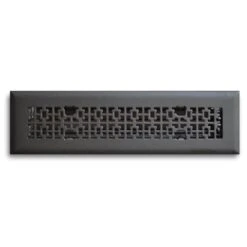 2 In. X 10 In. Vintage Victorian Floor Diffuser, Matte Black