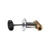 Straight Gas Valve Kit Includes Brass Valve, Floor Plate And Key In Polished Chrome