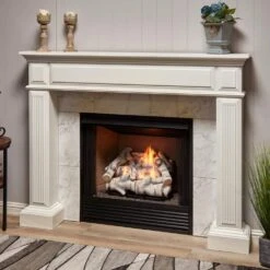 18 In. Birch Wood Vent-Free Dual Fuel Gas Fireplace Log Set, 30,000 BTU, Remote Control -Fire Place Store bluegrass living ventless gas fireplace logs 170805 44 1000