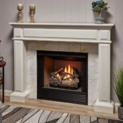 18 In. Rustic Oak Vent-Free Dual Fuel Gas Fireplace Log Set, 30,000 BTU, Remote Control -Fire Place Store bluegrass living ventless gas fireplace logs 170806 44 1000