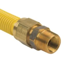 ProCoat 3/4 In. FIP X 3/4 In. MIP X 72 In. Stainless Steel Gas Connector 3/4 In. I.D. (173,900 BTU) -Fire Place Store brasscraft gas fittings connectors cssb21 72 4f 1000