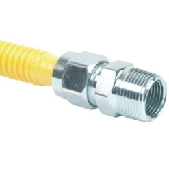 ProCoat 3/4 In. MIP X 3/4 In. MIP X 12 In. Stainless Steel Gas Connector 5/8 In. O.D. (180,000 BTU) 5 ProCoat 3/4 In. MIP X 3/4 In. MIP X 12 In. Stainless Steel Gas Connector 5/8 In. O.D. (180,000 BTU) -Fire Place Store brasscraft gas fittings connectors cssc11 12 4f 1000