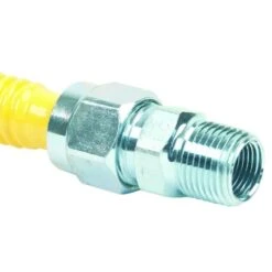 ProCoat 3/4 In. FIP X 1/2 In. MIP X 36 In. Stainless Steel Gas Connector 5/8 In. O.D. (125,000 BTU) -Fire Place Store brasscraft gas fittings connectors cssc24 36 4f 1000